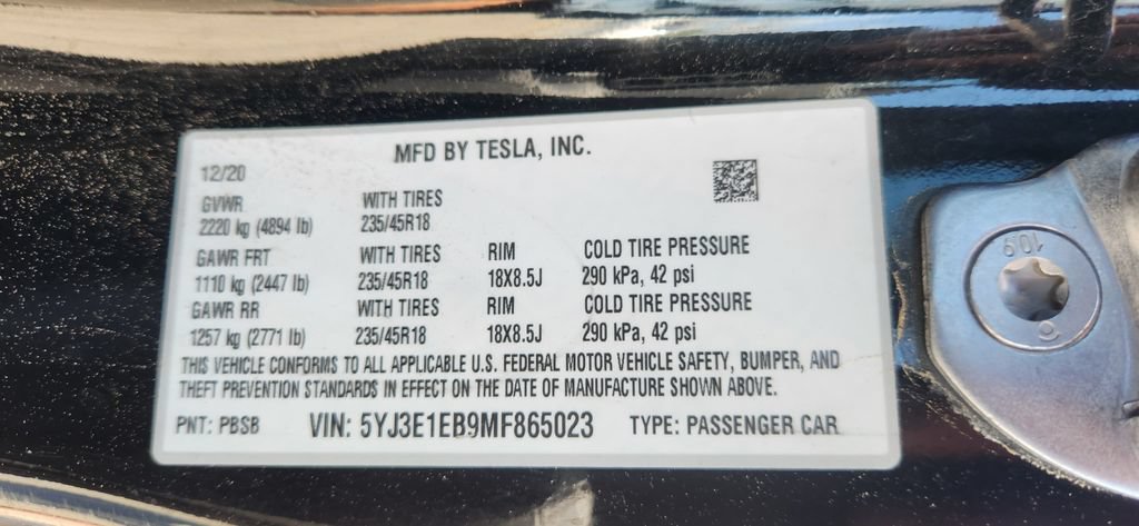 Used 2021 Tesla Model 3 Long Range AWD/4WD image 6