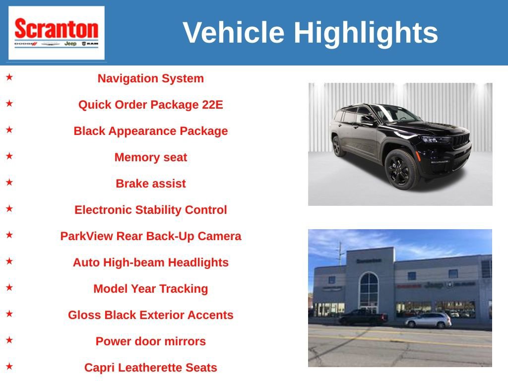 New 2025 Jeep Grand Cherokee L Limited w/ Black Appearance Package image 6