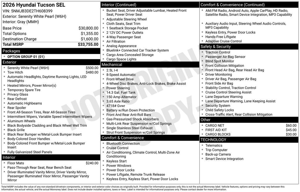 Certified 2026 Hyundai Tucson SEL FWD image 33