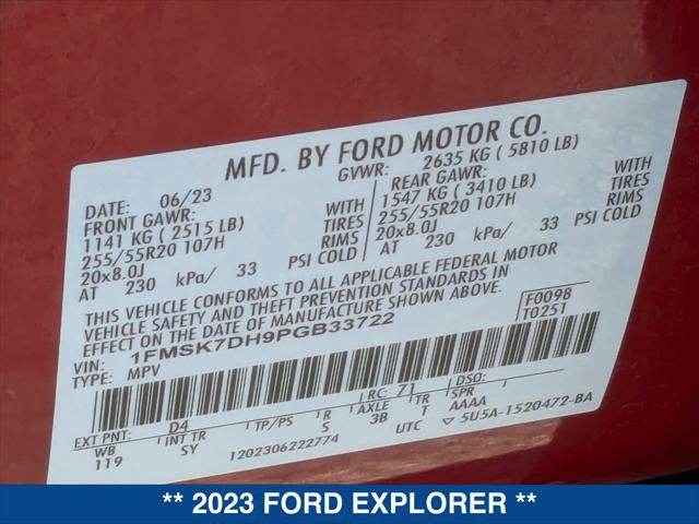 Certified 2023 Ford Explorer XLT w/ Equipment Group 202A image 20