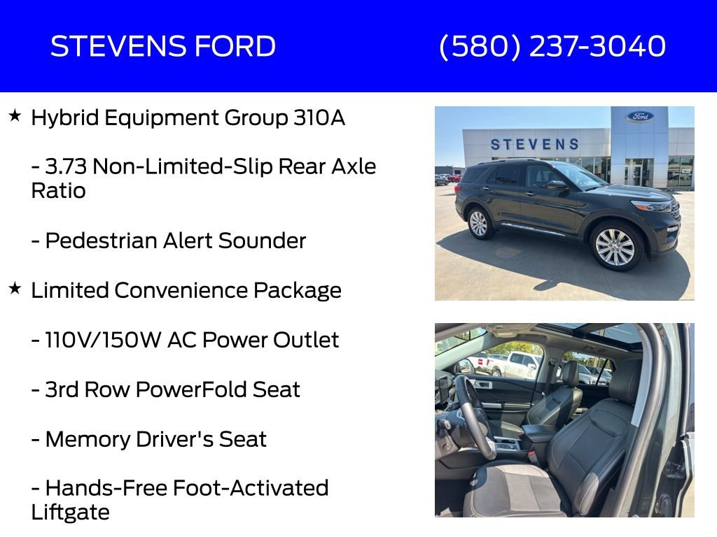 Used 2022 Ford Explorer Limited w/ Hybrid Equipment Group 310A image 12