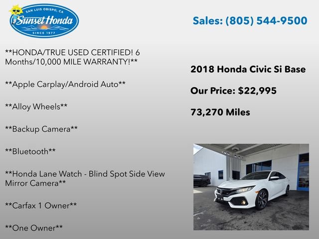 Used 2018 Honda Civic Si image 6