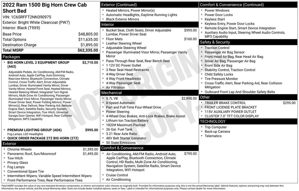 Used 2022 RAM 1500 Big Horn AWD/4WD image 5