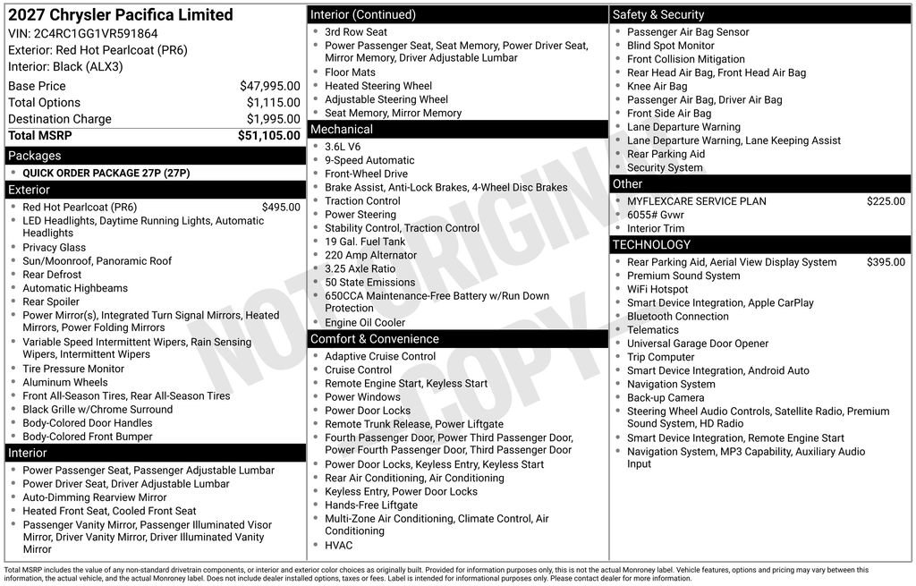 New 2027 Chrysler Pacifica Limited FWD image 5