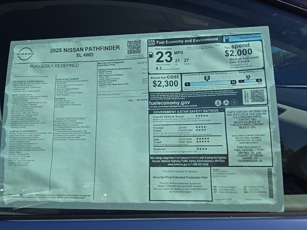 New 2025 Nissan Pathfinder SL w/ Black Appearance Package image 43