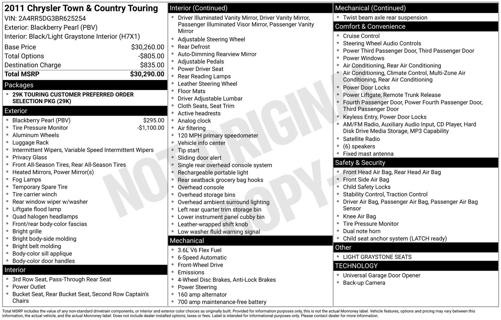Used 2011 Chrysler Town & Country Touring FWD image 4