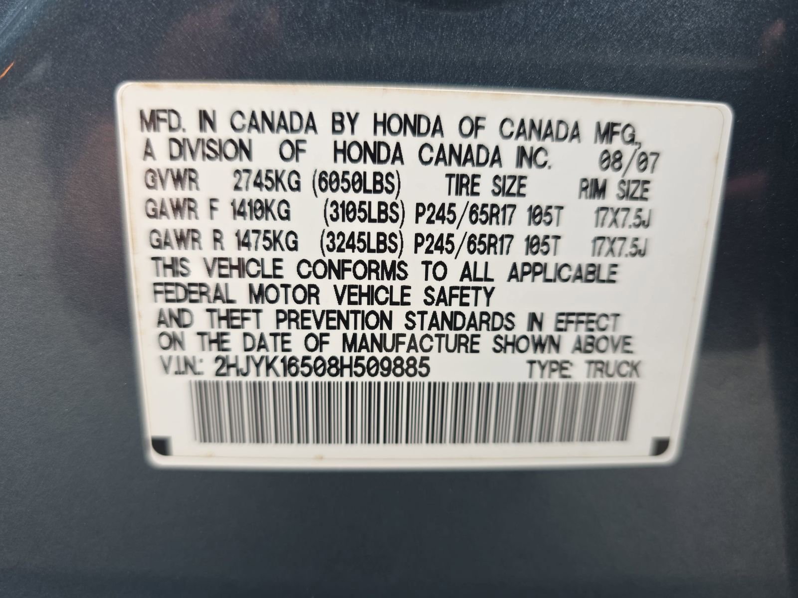 Used 2008 Honda Ridgeline RTL image 34