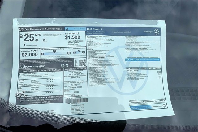 New 2026 Volkswagen Tiguan S image 14