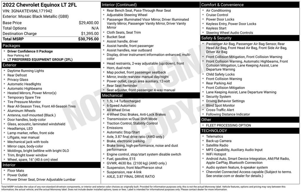 Certified 2022 Chevrolet Equinox LT AWD/4WD image 29