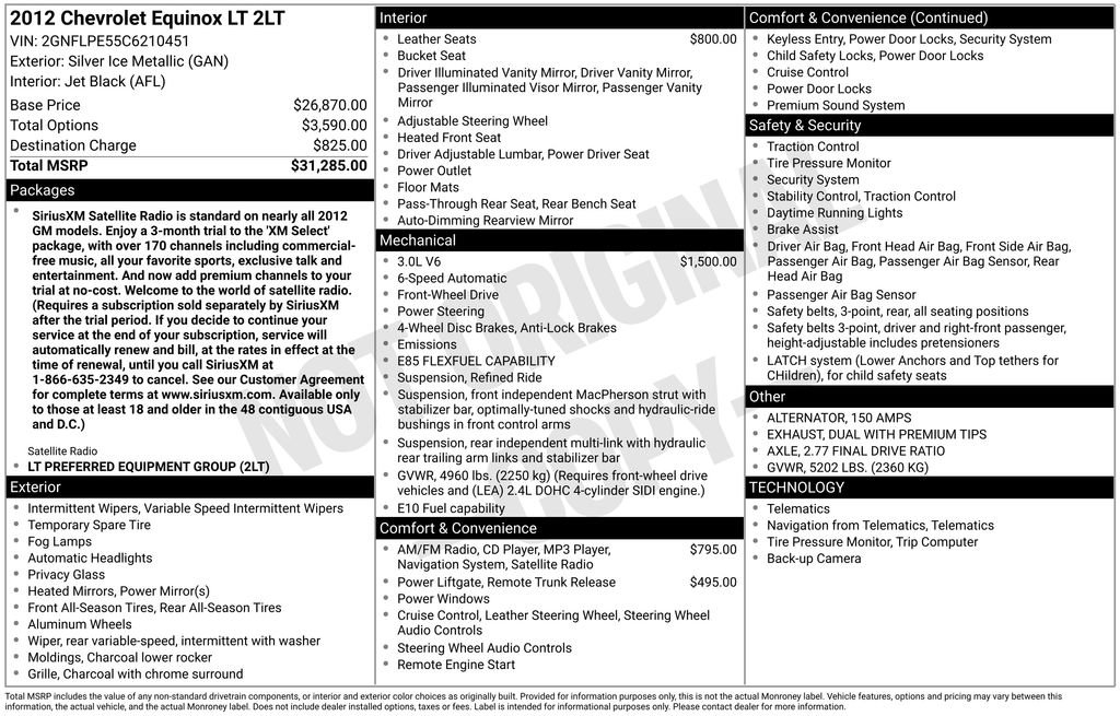 Used 2012 Chevrolet Equinox LT image 18