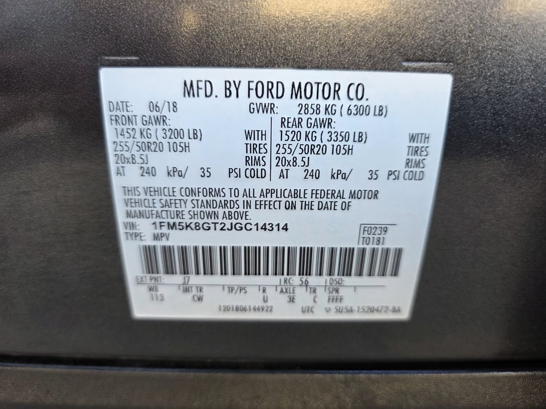 Used 2018 Ford Explorer Sport w/ Equipment Group 401A AWD/4WD image 35