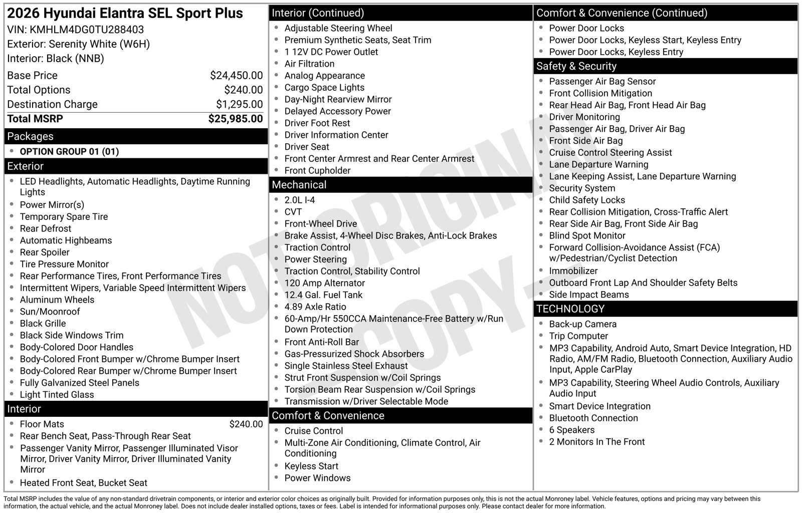 New 2026 Hyundai Elantra SEL Sport FWD image 22