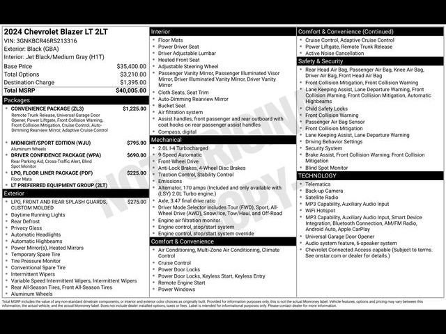 Certified 2024 Chevrolet Blazer LT w/ Convenience Package image 26