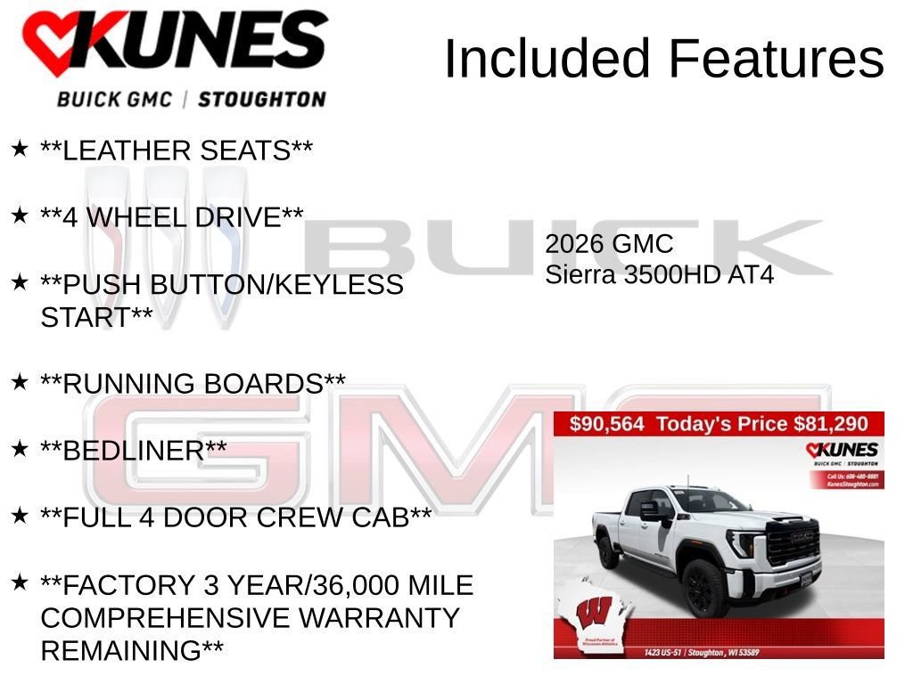 New 2026 GMC Sierra 3500 AT4 w/ AT4 Premium Plus Package AWD/4WD image 3