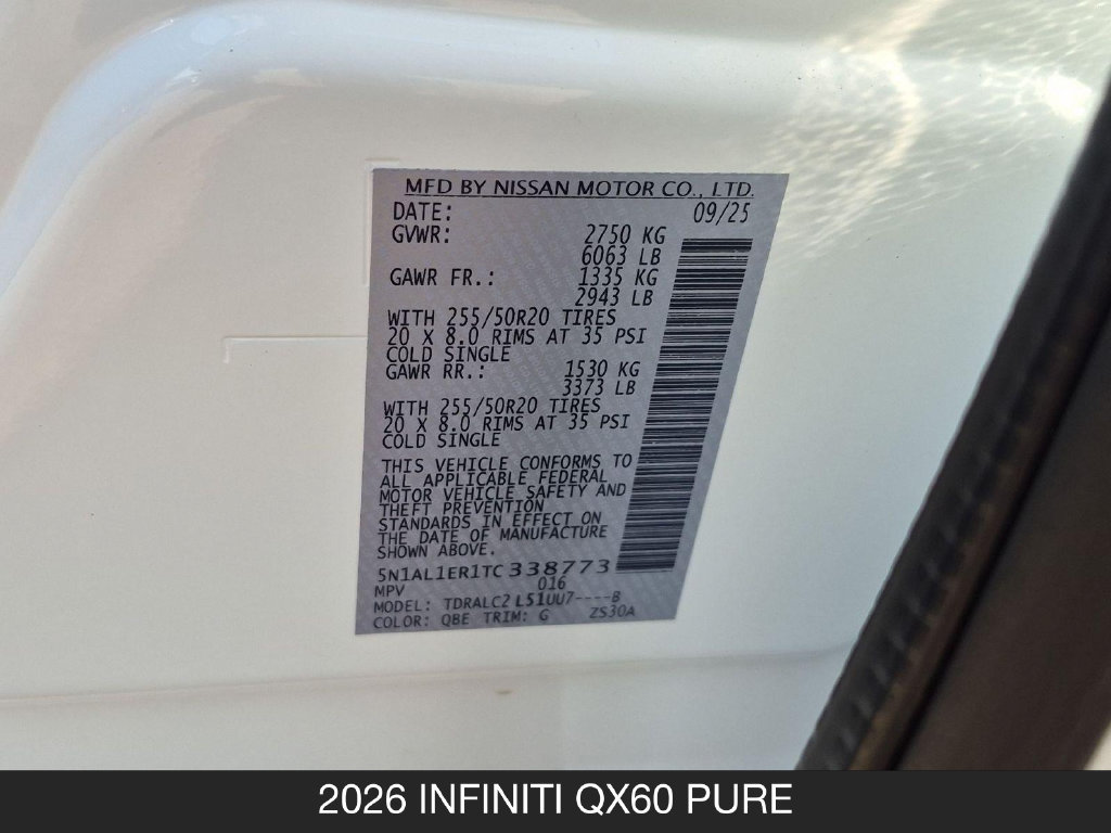 Certified 2026 INFINITI QX60 Pure w/ Cargo Package FWD image 27