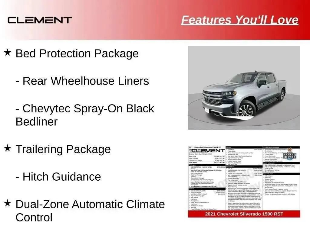 Used 2021 Chevrolet Silverado 1500 RST w/ Bed Protection Package AWD/4WD image 72