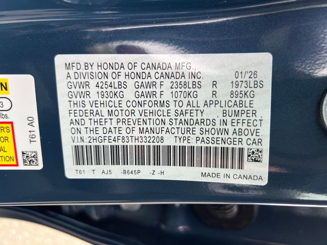 New 2026 Honda Civic Sport Touring image 18