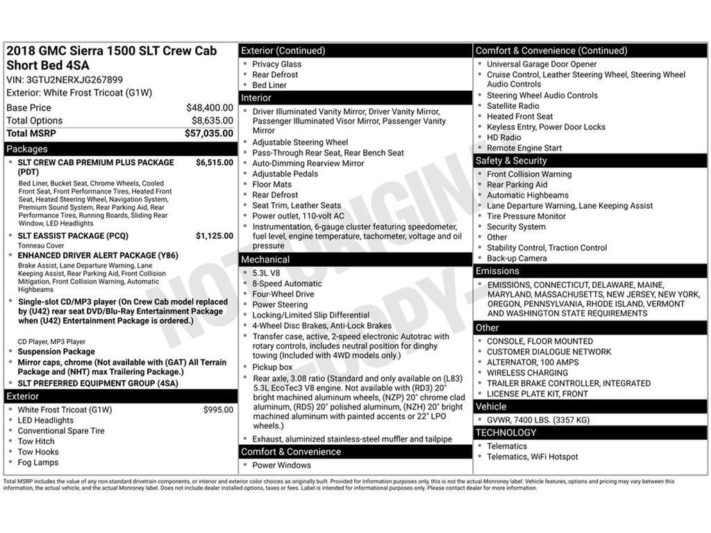 Used 2018 GMC Sierra 1500 SLT image 43