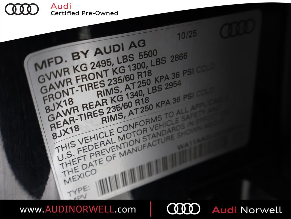 Certified 2025 Audi Q5 Premium w/ Convenience Package AWD/4WD image 3