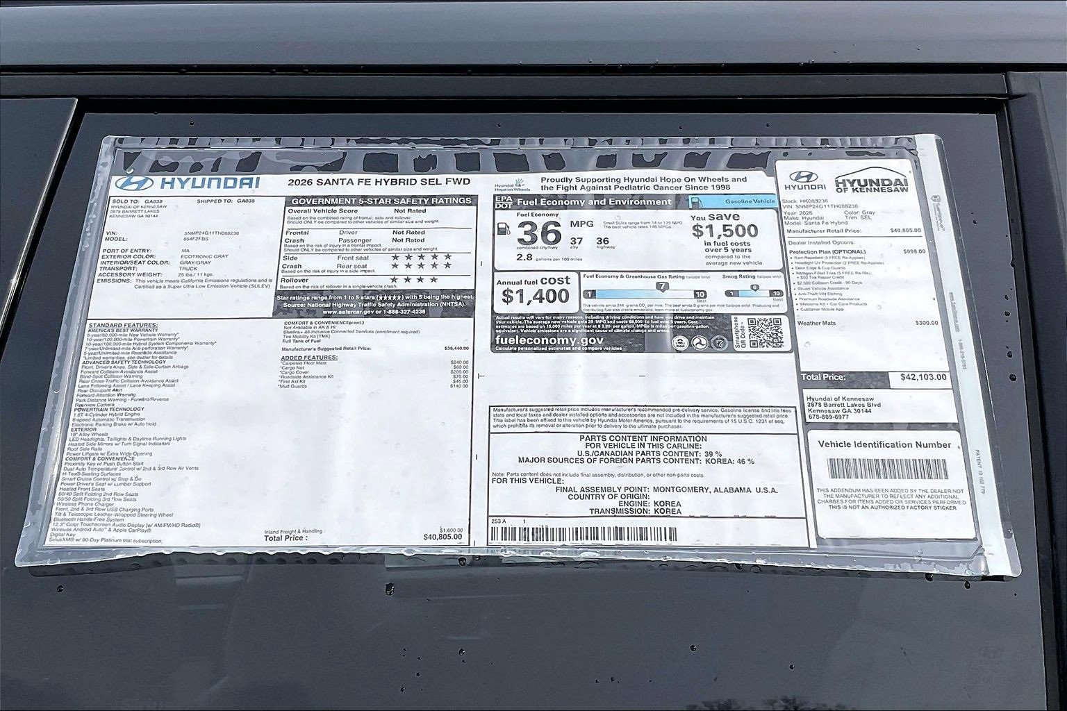 New 2026 Hyundai Santa Fe SEL image 14