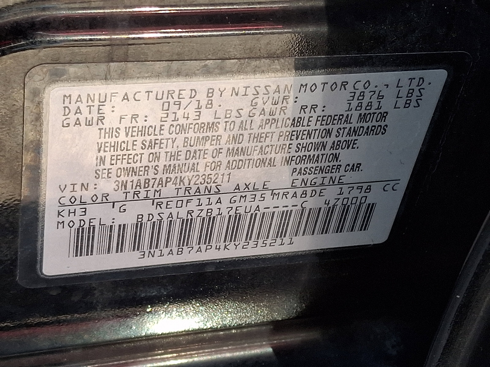 Used 2019 Nissan Sentra SR FWD image 27