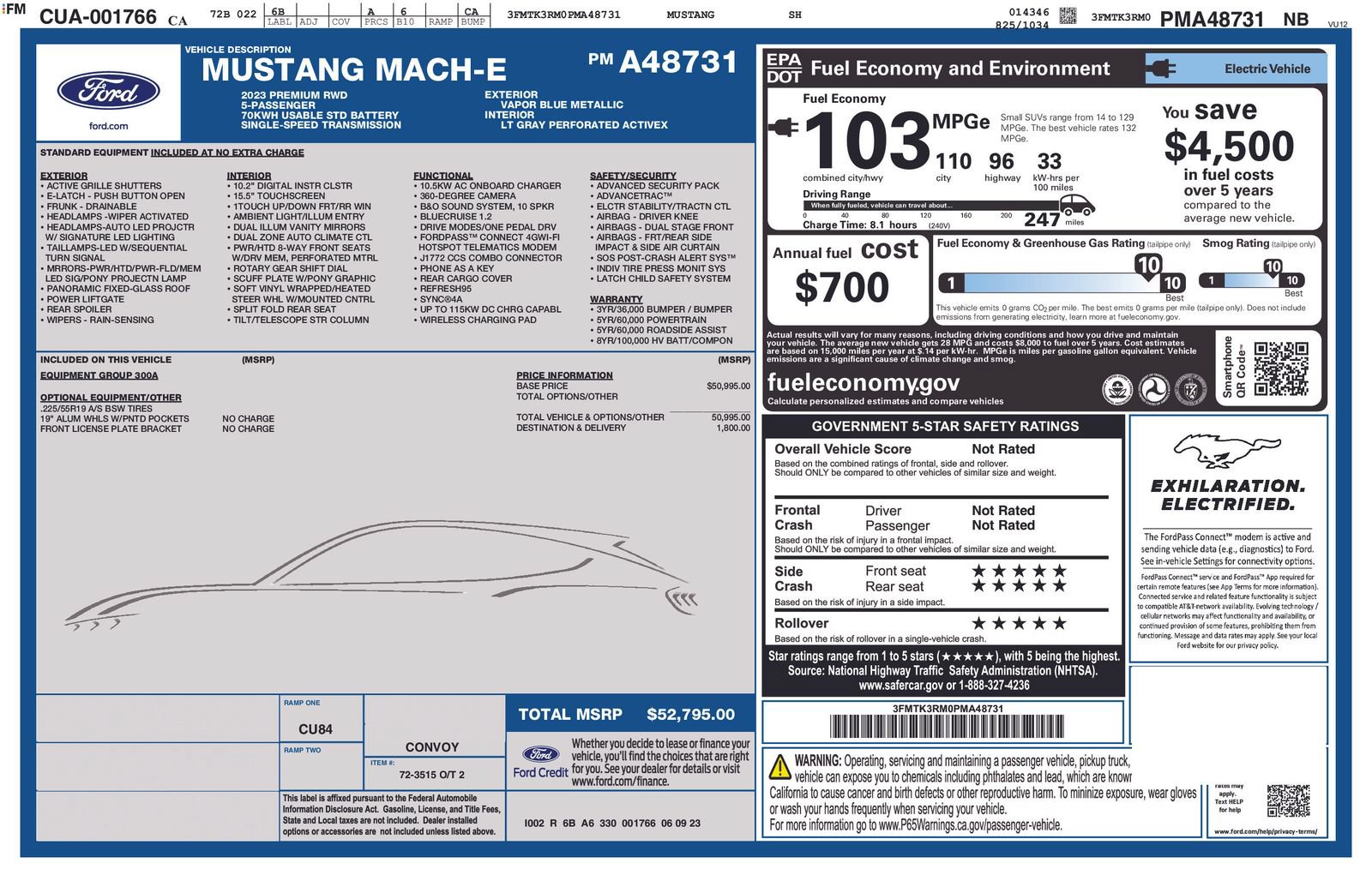 Certified 2023 Ford Mustang Mach-E Premium RWD image 5