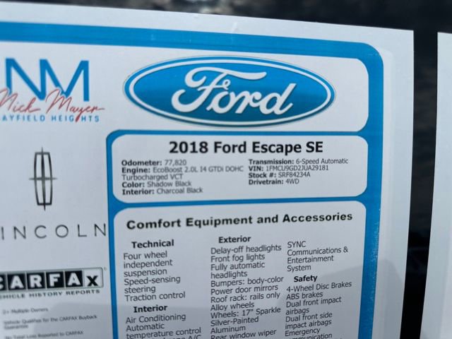 Used 2018 Ford Escape SE image 35