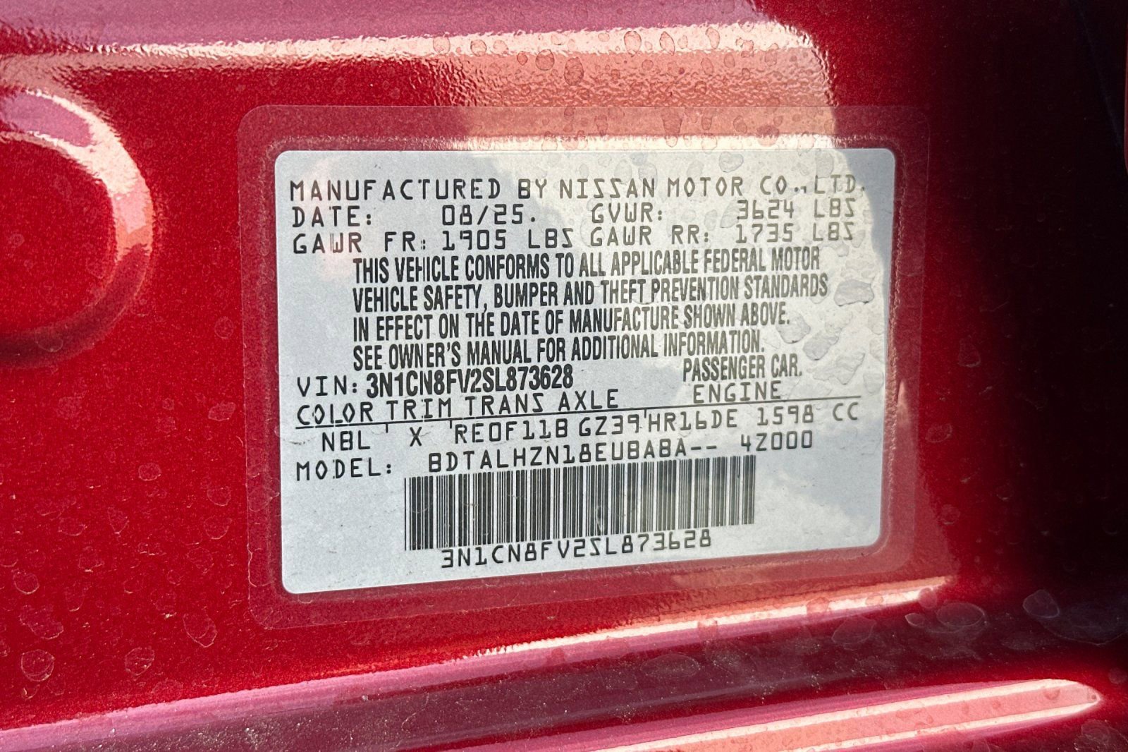 Used 2025 Nissan Versa SR w/ Trunk Package image 33