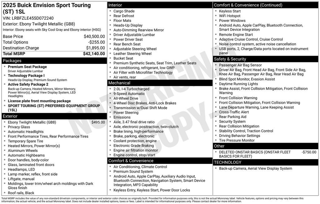 Certified 2025 Buick Envision Sport Touring AWD/4WD image 2