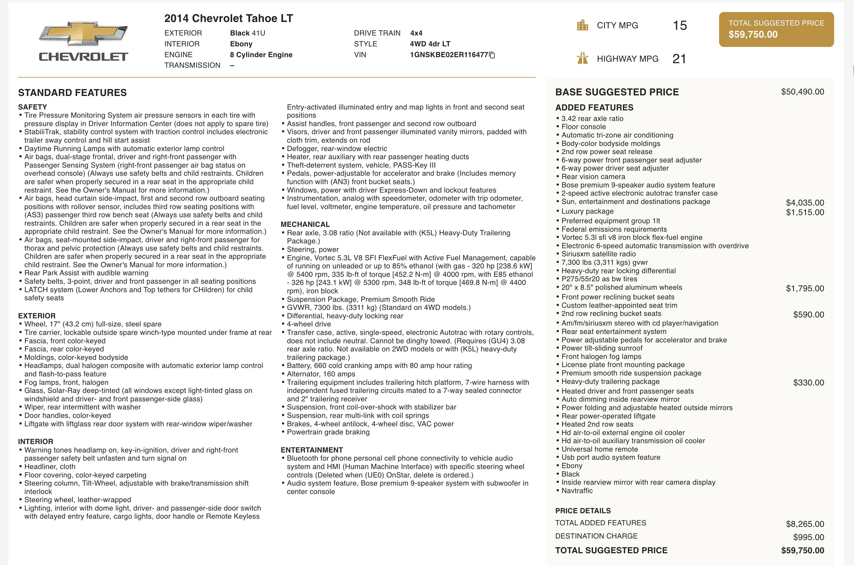 Used 2014 Chevrolet Tahoe LT image 5