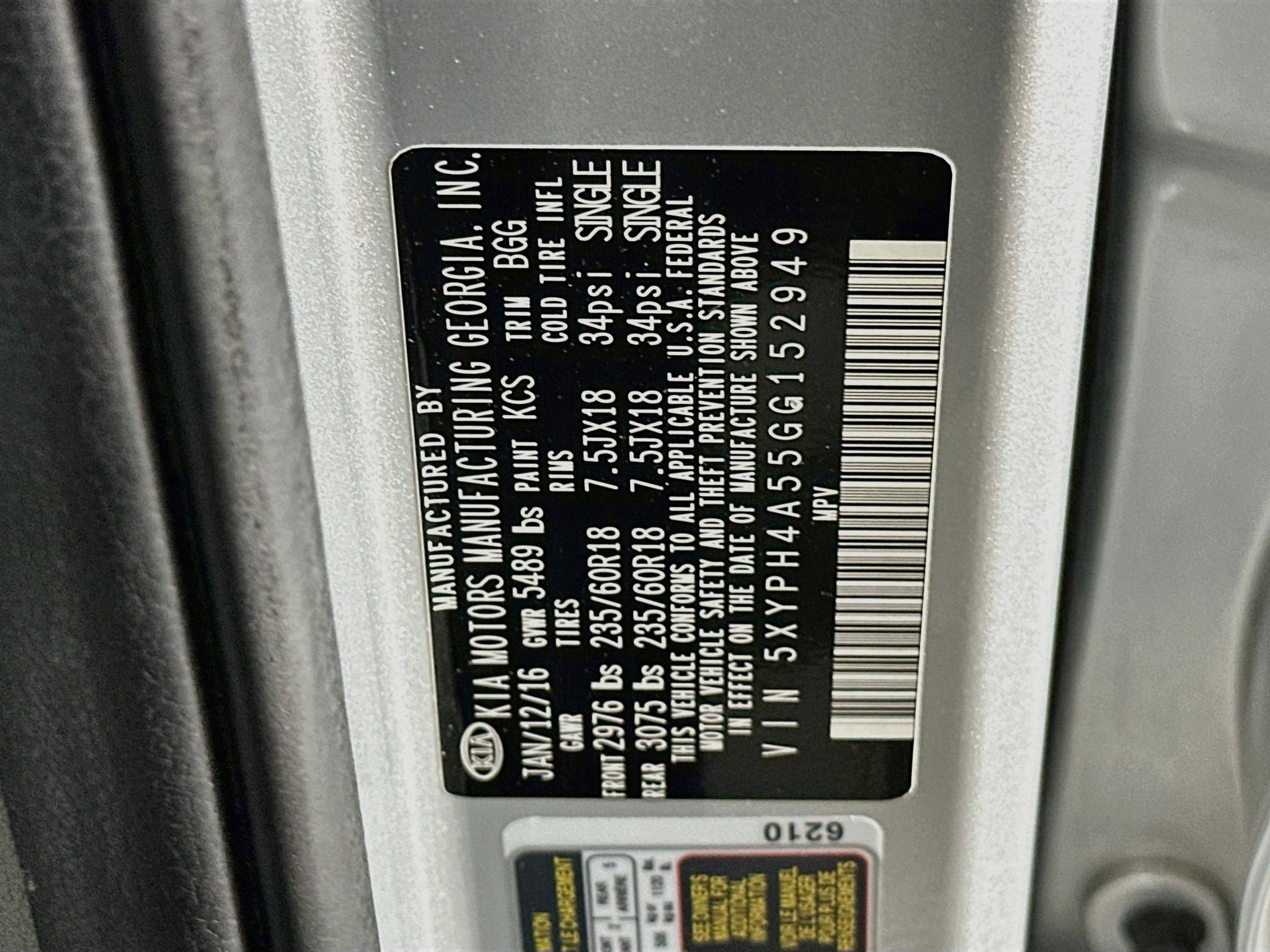 Used 2016 Kia Sorento EX w/ EX Premium Package FWD image 12