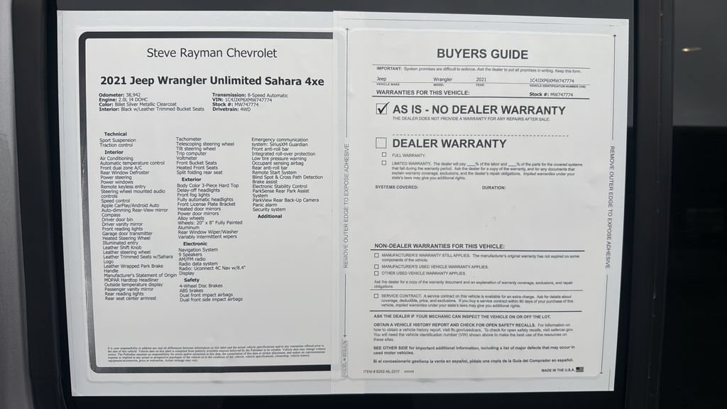 Used 2021 Jeep Wrangler Unlimited Sahara w/ Cold Weather Group AWD/4WD image 26