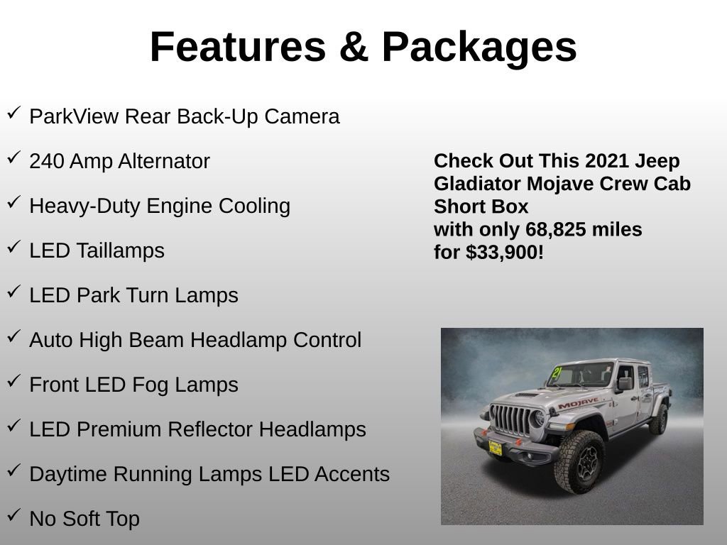 Used 2021 Jeep Gladiator Mojave AWD/4WD image 13