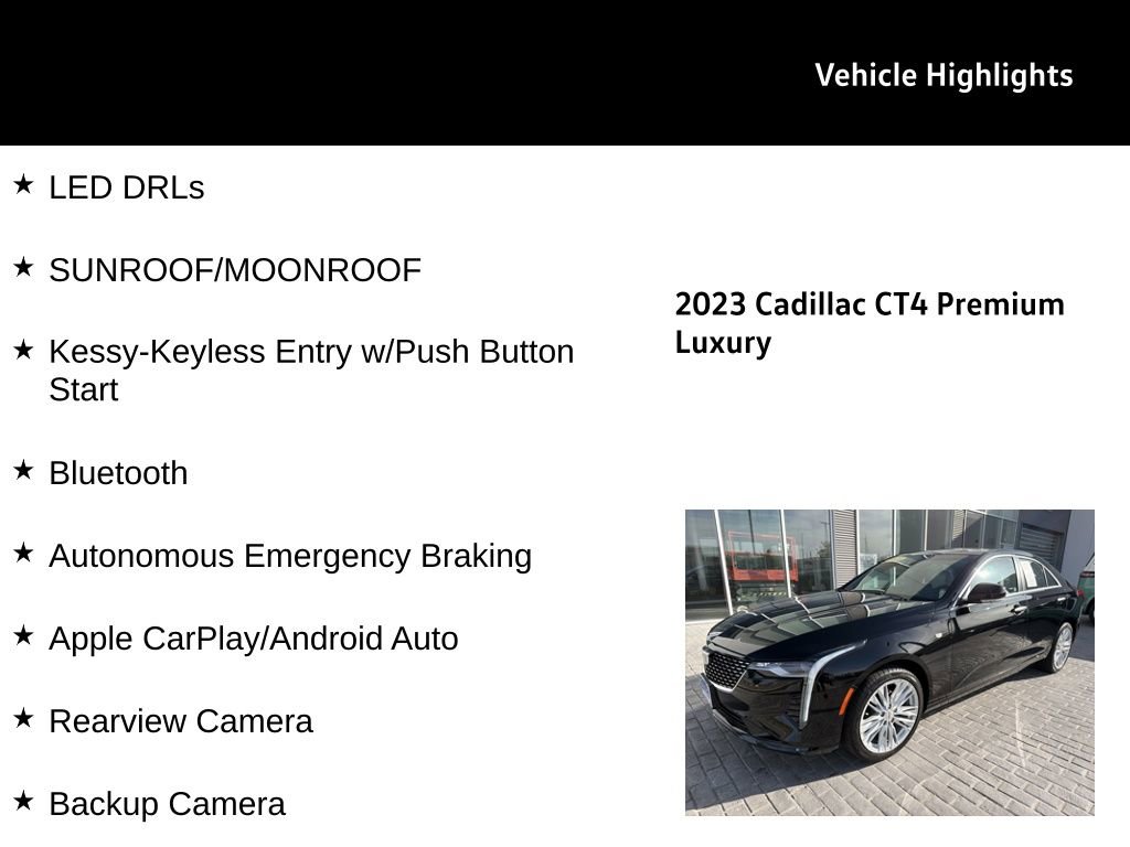 Used 2023 Cadillac CT4 Premium Luxury w/ Technology Package image 27