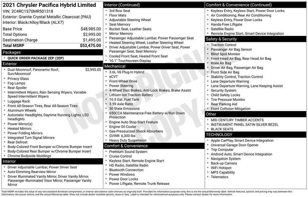 Used 2021 Chrysler Pacifica Limited image 6
