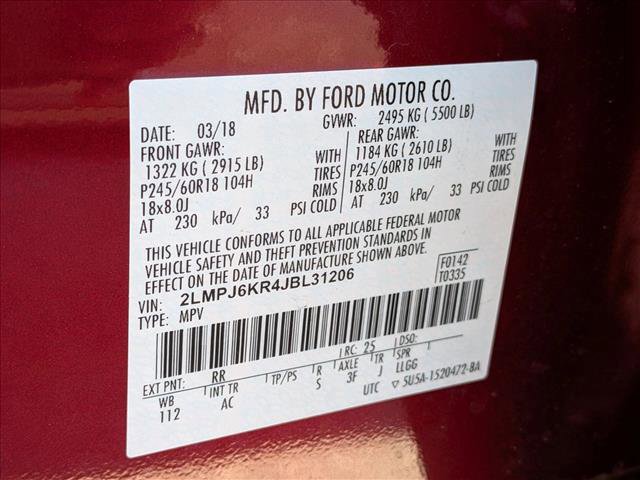 Used 2018 Lincoln MKX Select w/ Select Plus Package image 17