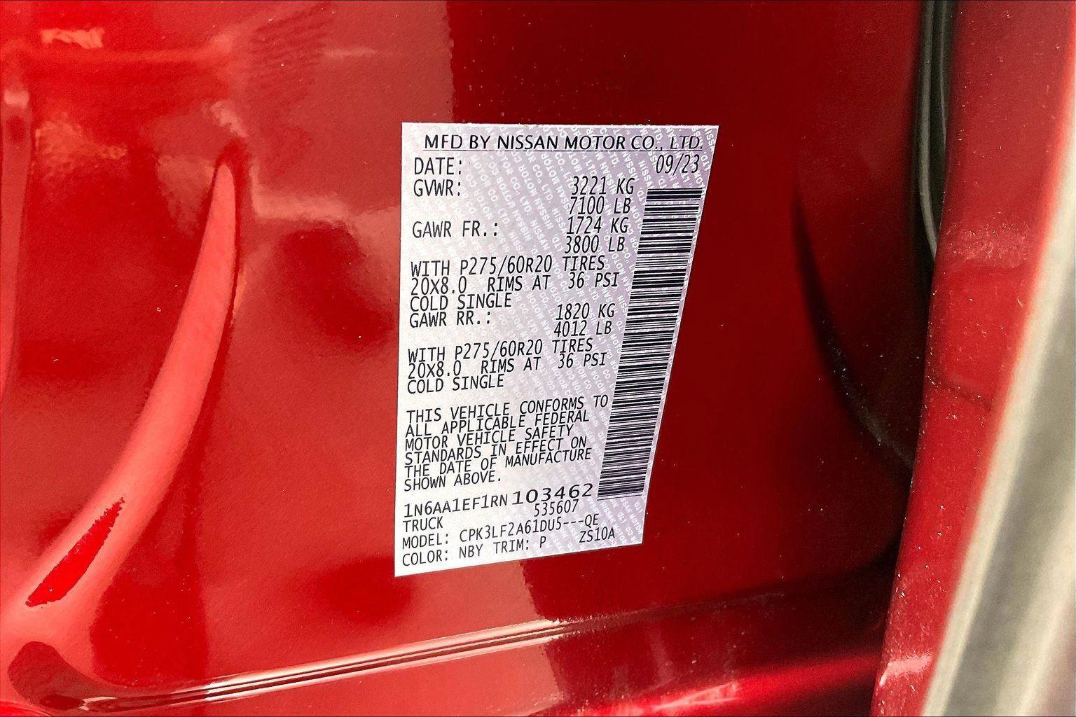 Certified 2024 Nissan Titan Platinum Reserve w/ Moonroof Package image 35