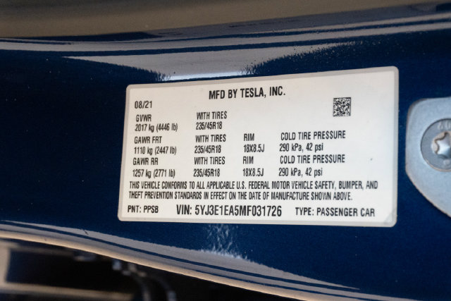 Used 2021 Tesla Model 3 Standard Range Plus RWD image 20