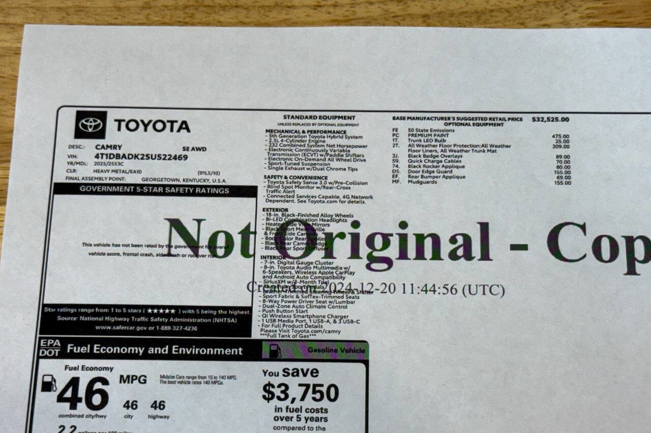 Used 2025 Toyota Camry Hybrid image 35