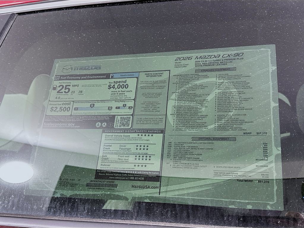 New 2026 MAZDA CX-90 3.3 Turbo S w/ Premium Plus image 12