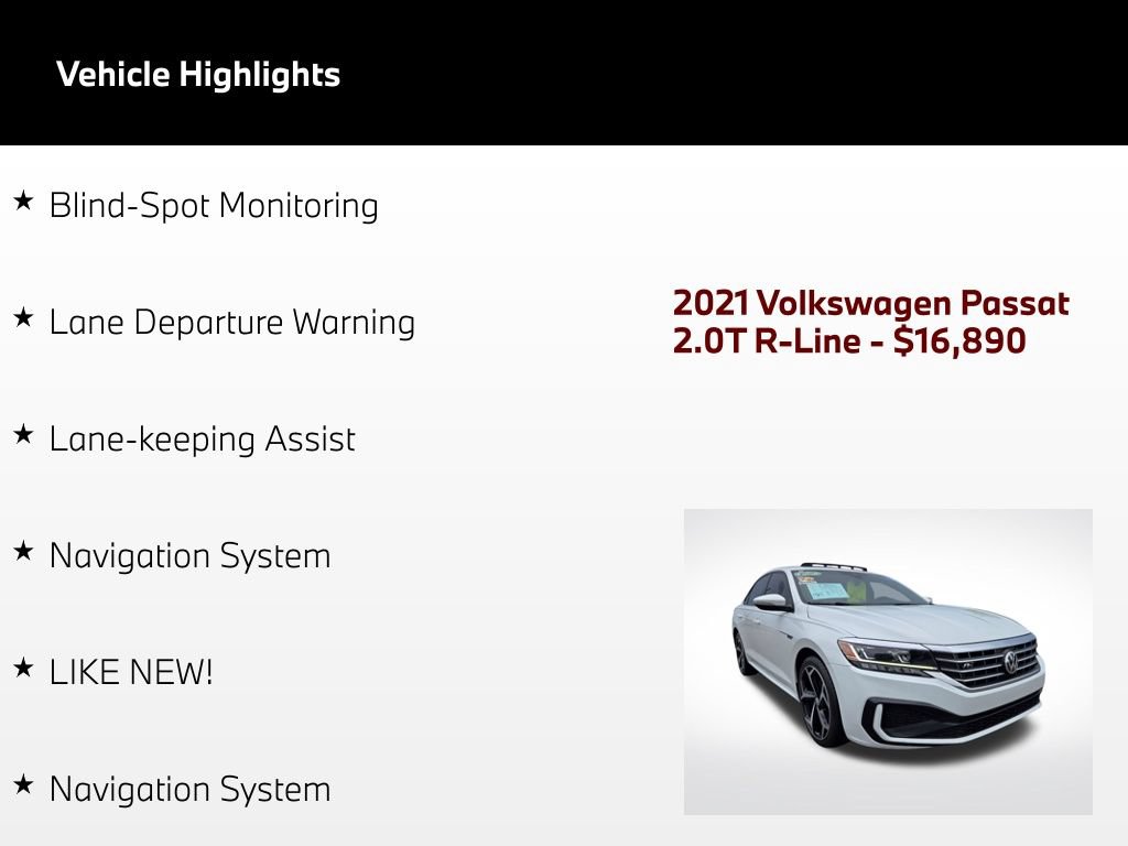 Used 2021 Volkswagen Passat 2.0T R-Line FWD image 55
