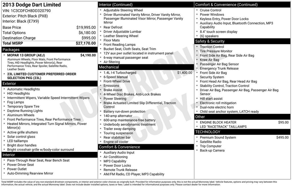 Used 2013 Dodge Dart Limited w/ Mopar 13 Group image 42