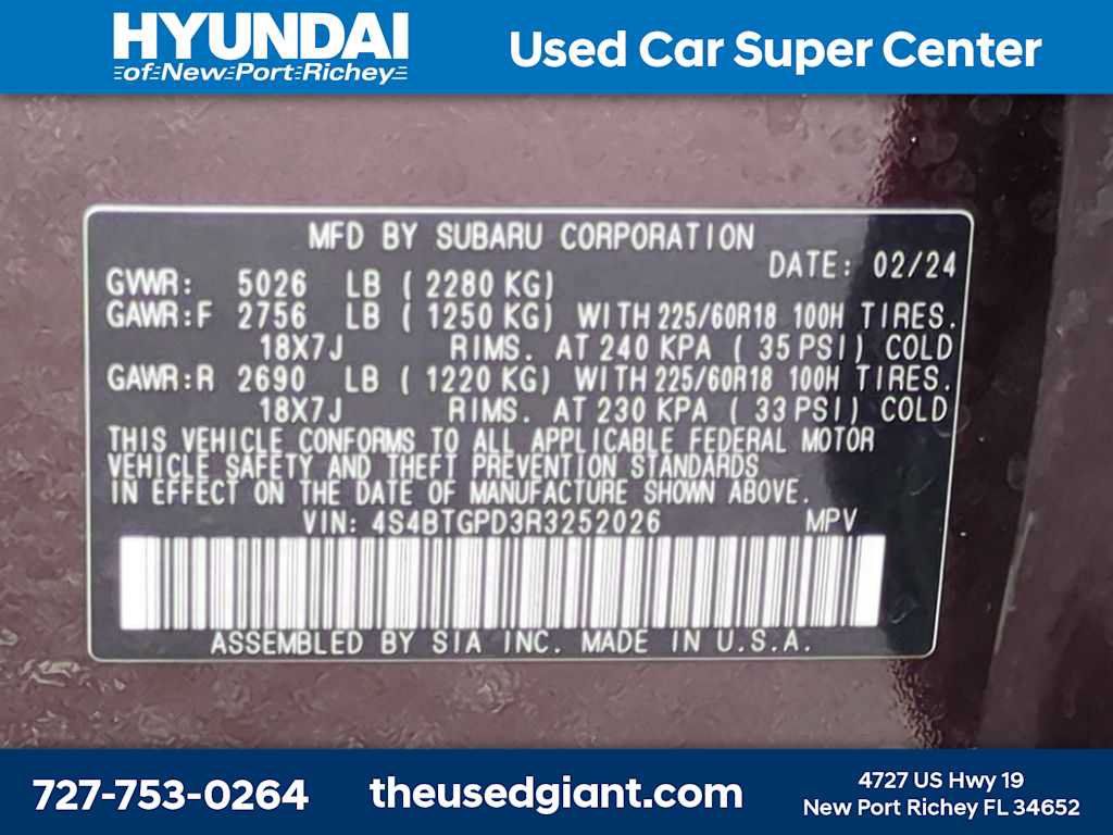 Used 2024 Subaru Outback Touring XT w/ Tech Package 3 AWD/4WD image 36