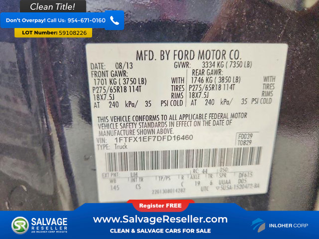 Used 2013 Ford F150 STX w/ Mid Equipment Group AWD/4WD image 16