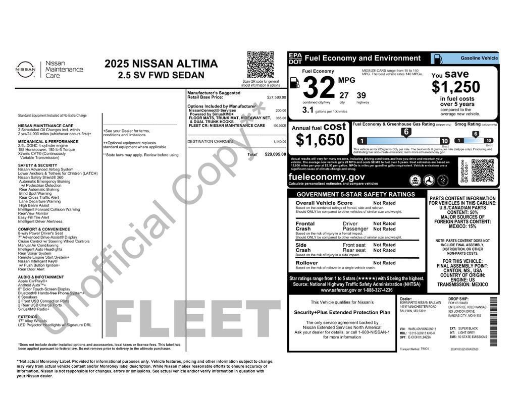 Certified 2025 Nissan Altima 2.5 SV FWD image 30