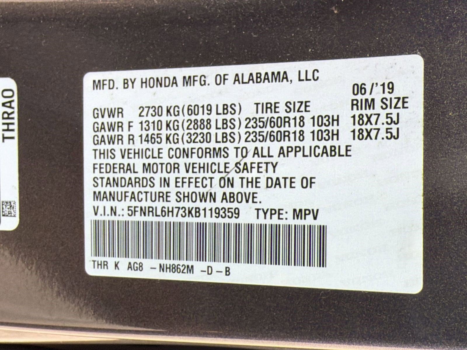 Used 2019 Honda Odyssey EX-L image 18