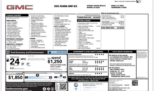 Used 2023 GMC Acadia SLE w/ Driver Convenience Package image 27