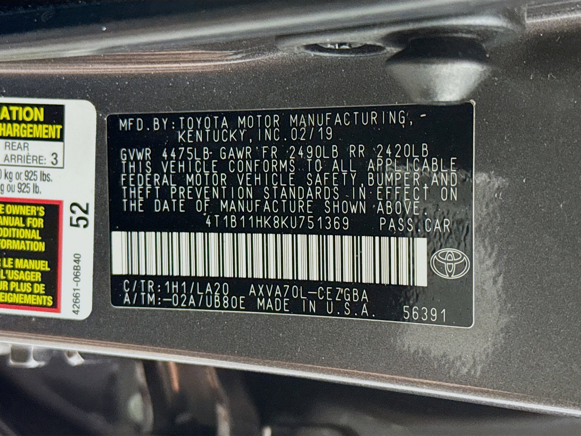 Used 2019 Toyota Camry XLE image 38