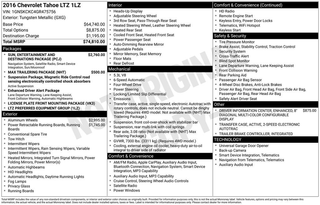 Used 2016 Chevrolet Tahoe LTZ image 28