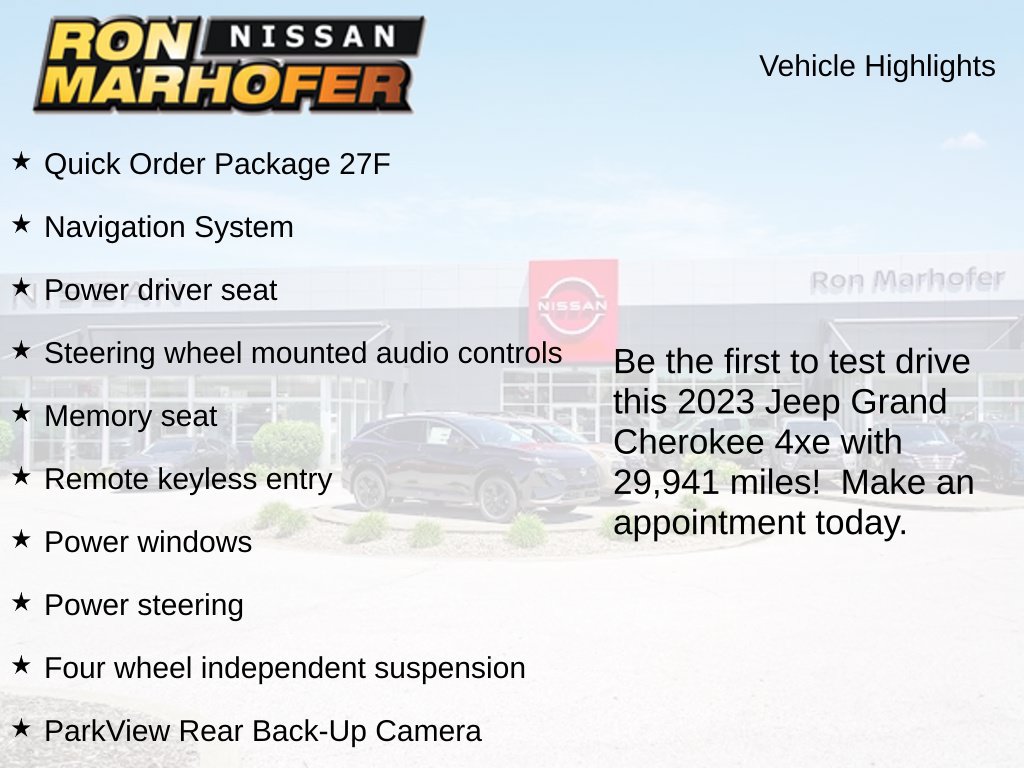 Used 2023 Jeep Grand Cherokee 4WD 4xe image 2